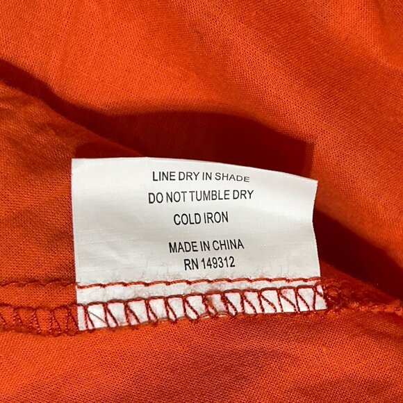 New Saints + Secrets Halter Mini Dress Tangerine S Small Layered Hem Cotton - Picture 8 of 10